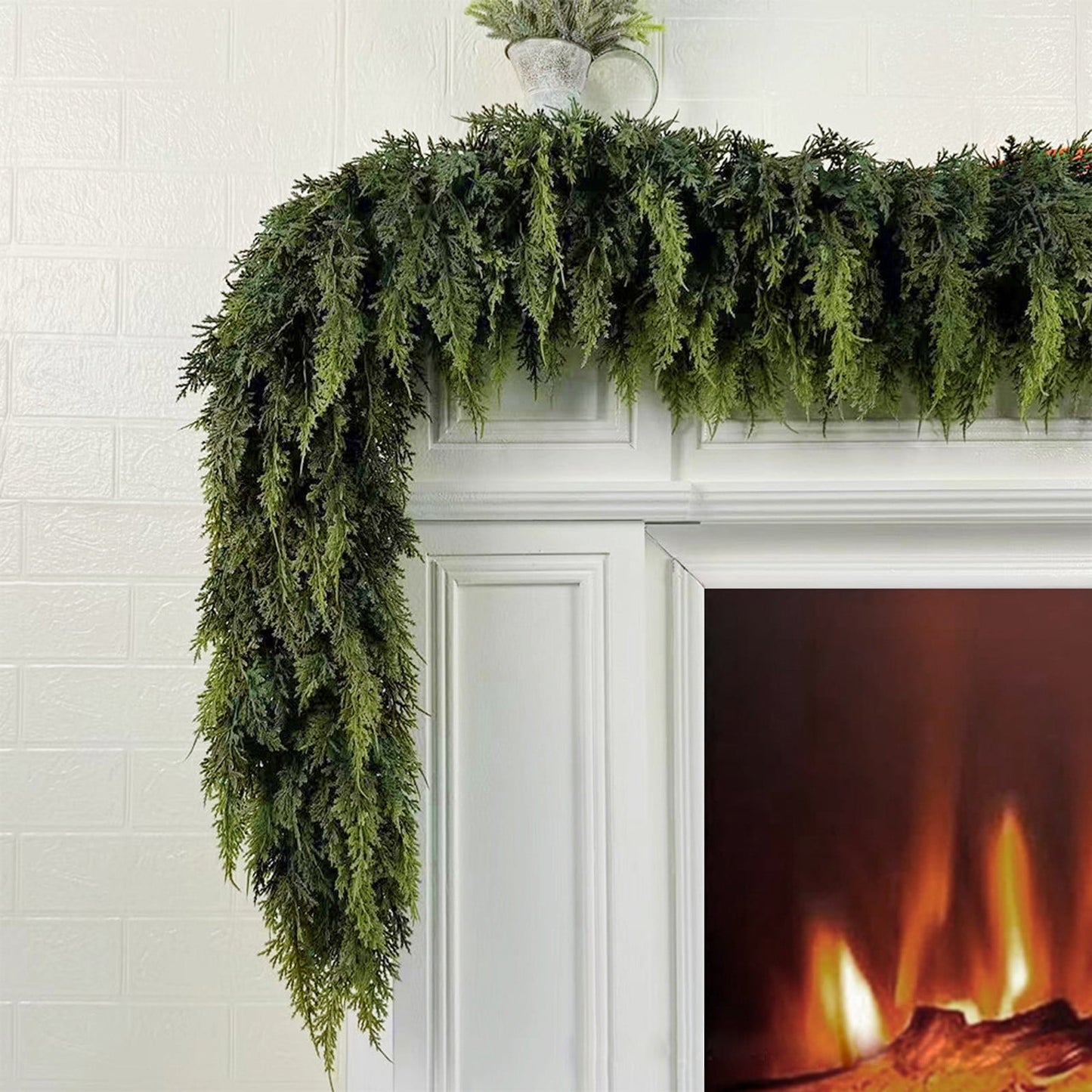 180 Cm Christmas Simulation Needle Soft Glue Needle Home Green,70.8 Inch Artificial Christmas Garland, Realistic Soft Needle Greenery For Holiday Mantle Table Staircase Indoor Decor