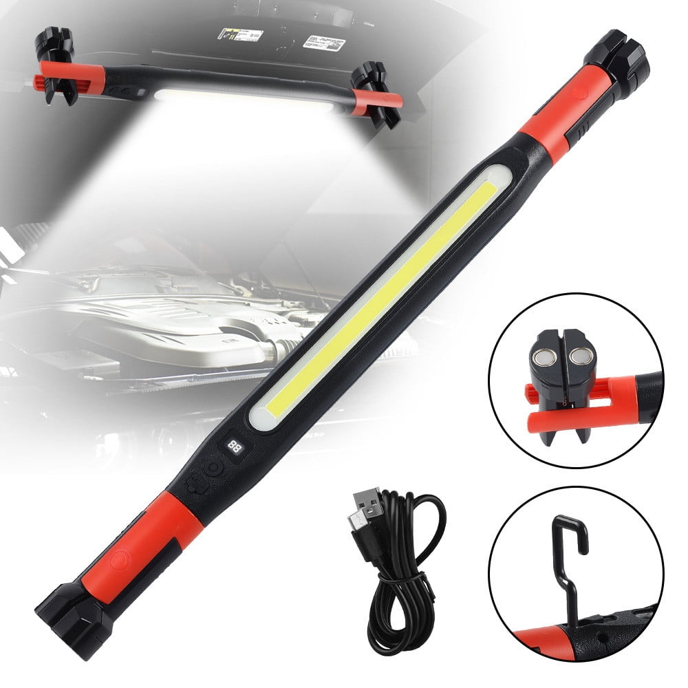 2Pc Car Accessories-Magnetic Work Light, 4.5*52Cm Under Hood Work Home Light Accessory Bar Rechargeable Led Work Light Bar, Under Hood Mechanic Light For Mechanic/Car Repairing/Garage