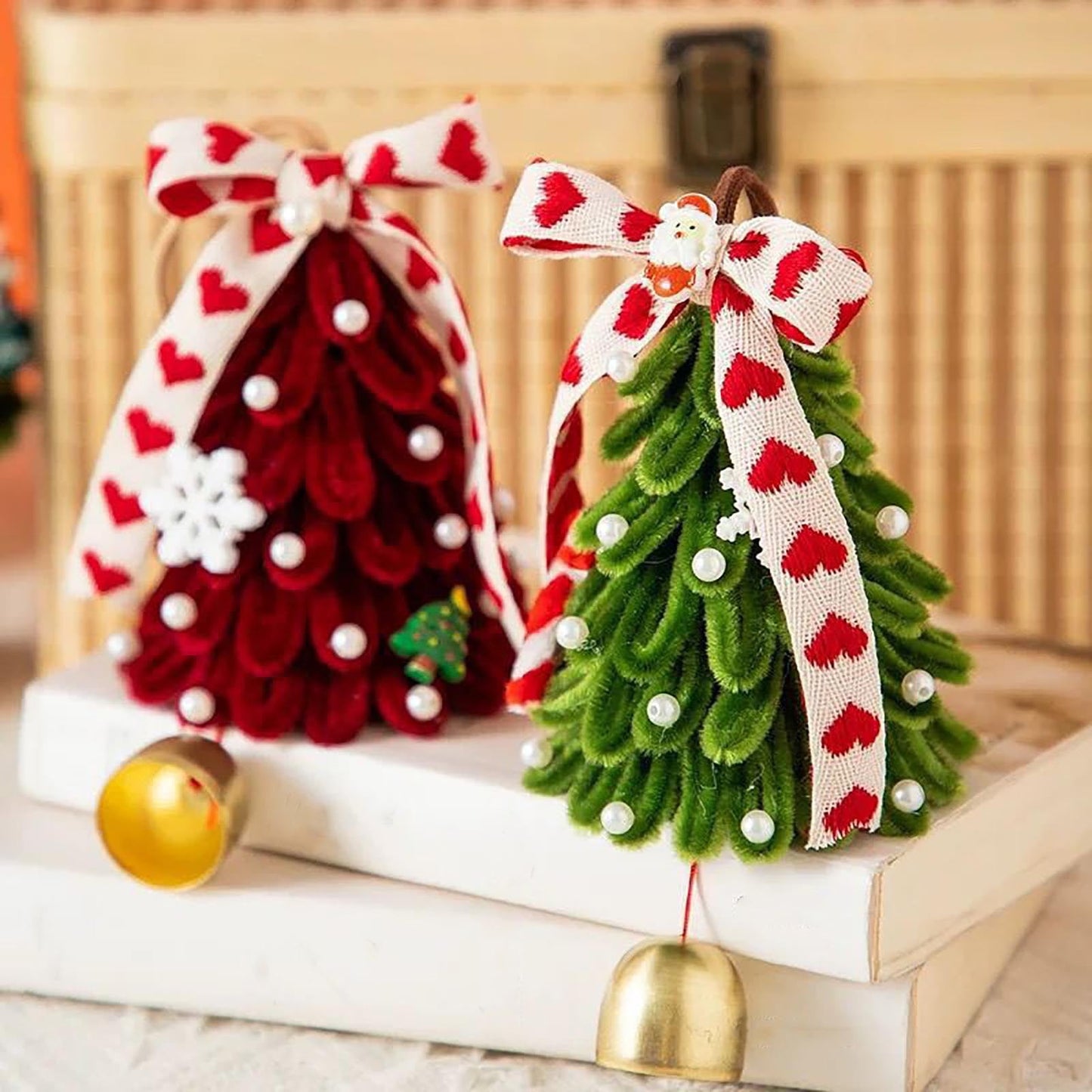2Pc Felt Christmas Tree,Felt Trees,Christmas Tree Diy Kit For Car Suspension Accessories,Diy Christmas Tree Car Suspension Decoration Kit - Creative Festive Automotive Accessories For Holiday Fun