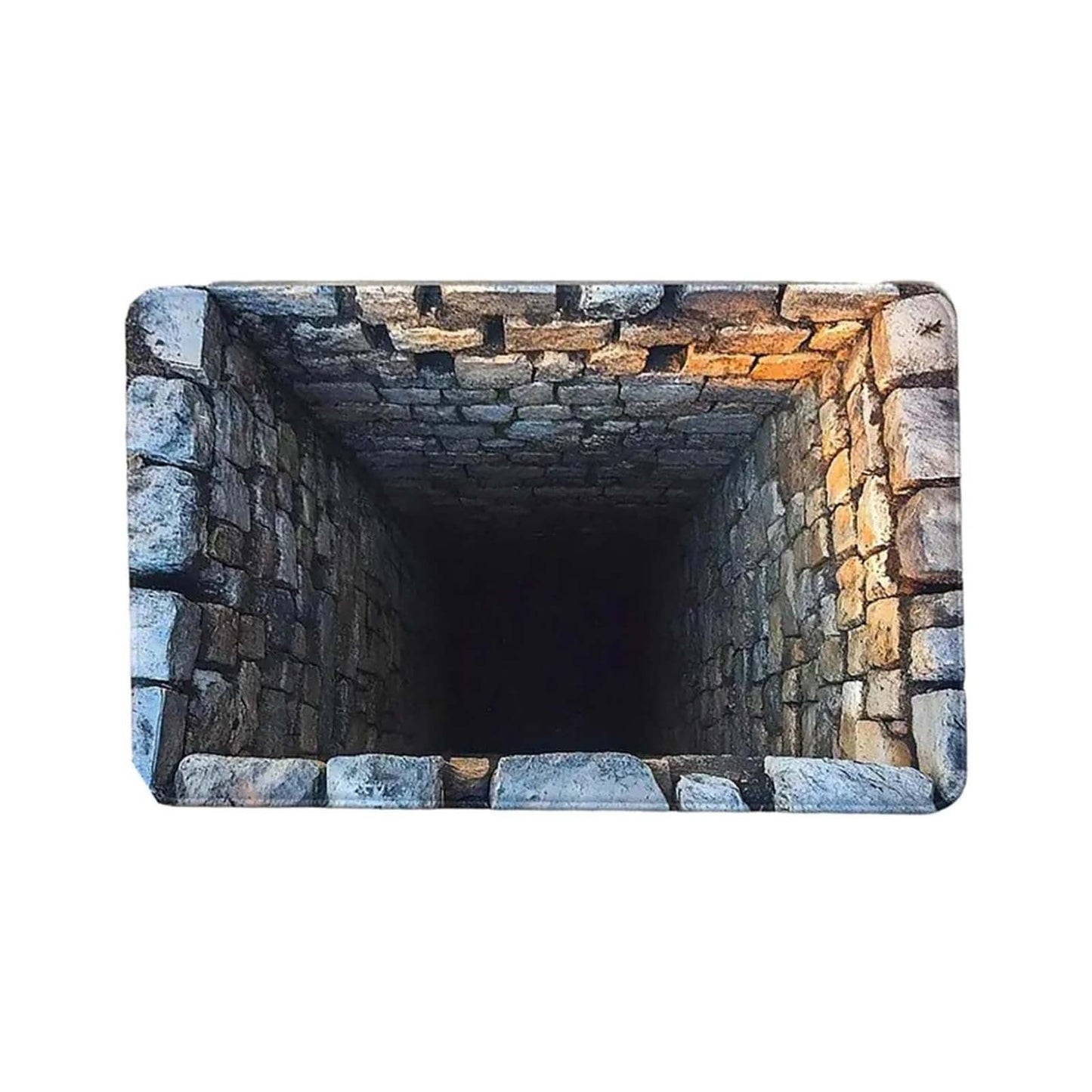 3D Rugs Optical Illusion,3D Hole Rug That Looks Like A Hole,Dog Gets Scared Of 3D Carpet, As Test & Game With Your Cat Or Dog,Visual Diatomite Mud Entrance Door Mat Waterproof Bathroom Floor Mat