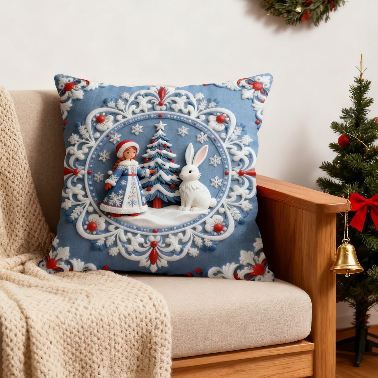 45*45Cm Christmas Pillows Cover,18In Funny Throw Pillows Cases,Funny Decorative Throw Pillow Covers,Square Pillowcase With Zipper For Living Room,Bed Decor,Patio,Car,French Country Sofa Cushion Cases