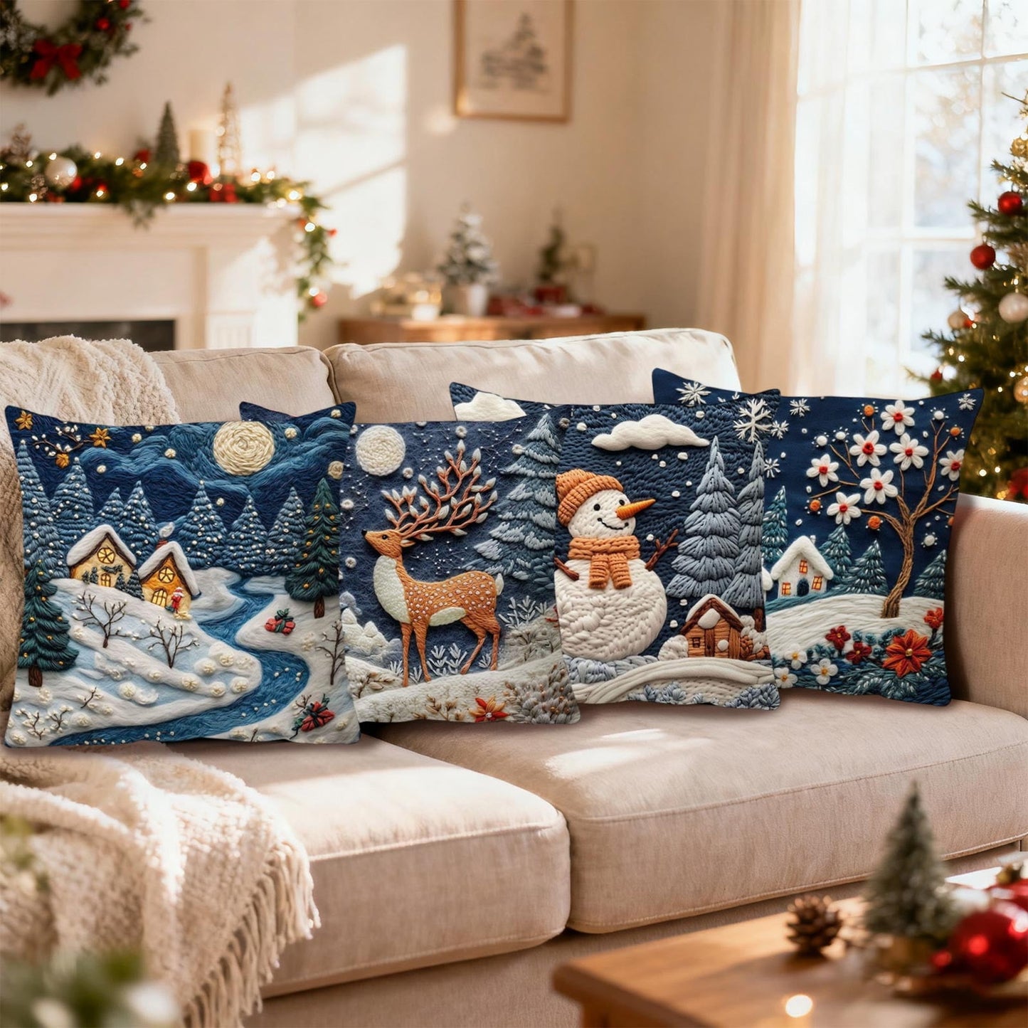 45*45Cm Funny Pillows Cover,18In Funny Throw Pillows Cases,Christmas Decorative Throw Pillow Covers,Square Pillowcase With Zipper For Living Room,Bed Decor,Patio,Car,French Country Sofa Cushion Cases