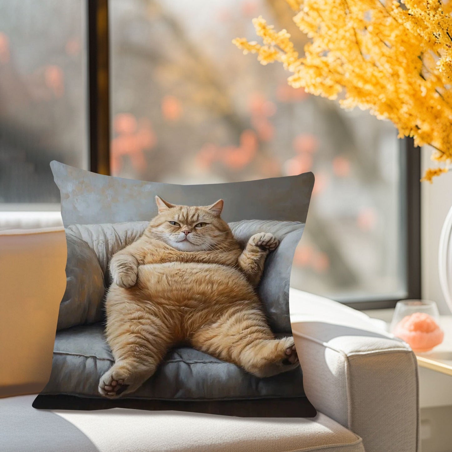 45*45Cm Funny Pillows Cover,18In Funny Throw Pillows Cases,Funny Cat Decorative Throw Pillow Covers,Square Pillowcase With Zipper For Living Room,Bed Decor,Patio,Car,French Country Sofa Cushion Cases