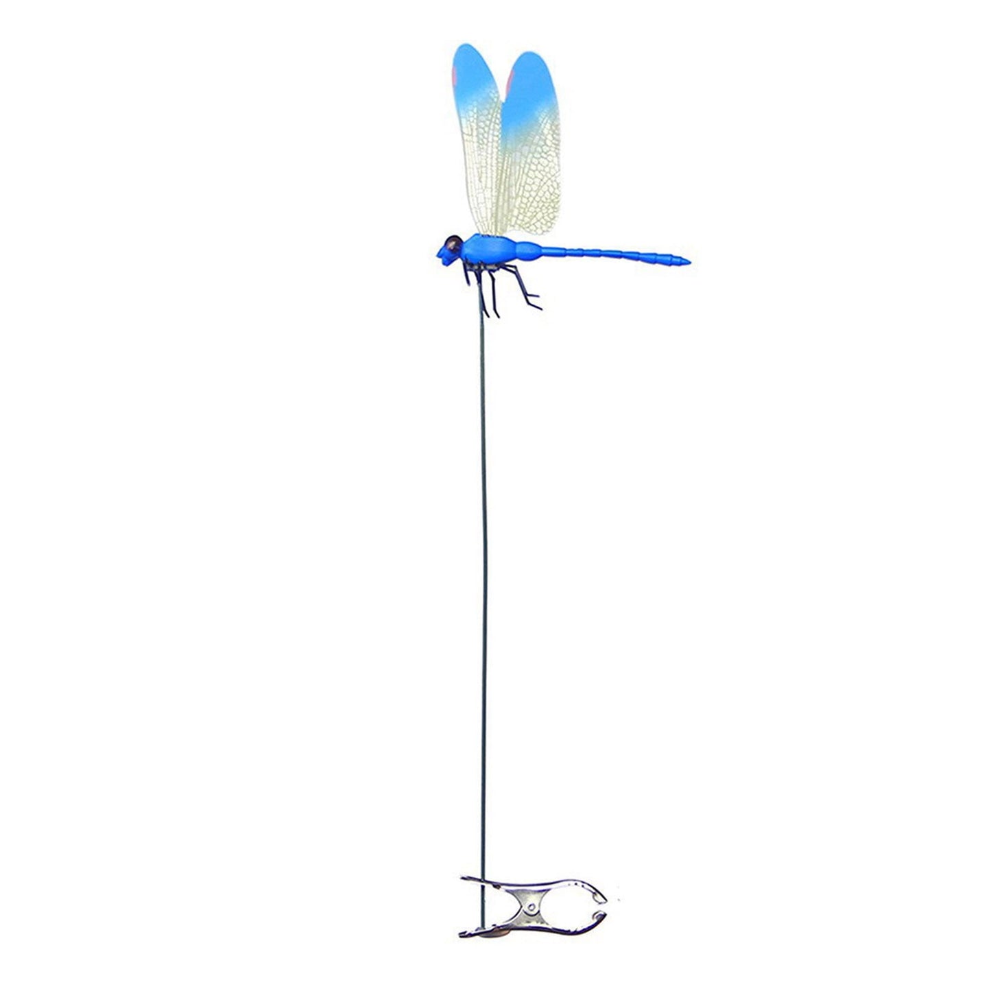 Banzch Blue Dragonfly Pole Clips, Lifelike Decoration, Durability and Weather-resistant
