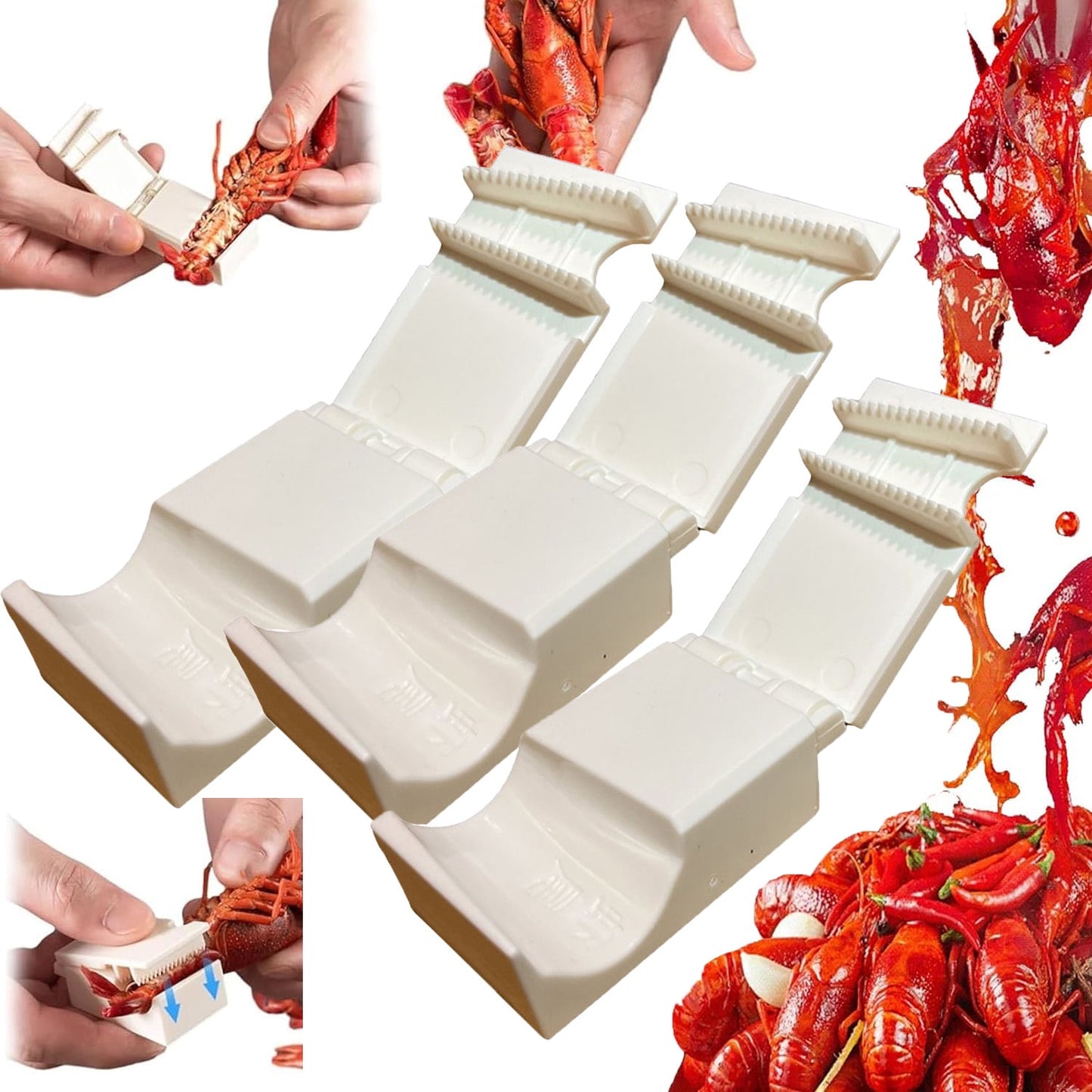 Banzch Crawfish Peeler,Crayfish Shelling Device Peelers Shrimp Peeler Kitchen Gadgets Crawfish Sheller Seafood Tool Crawfish Shucker,Crawfish Shelling Tool,3PCS