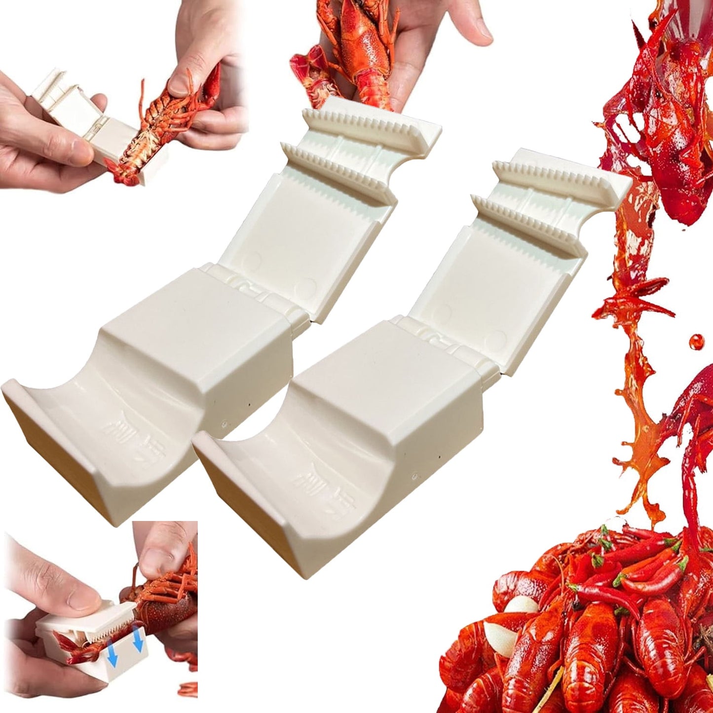 Banzch Crawfish Peeler,Crayfish Shelling Device Peelers Shrimp Peeler Kitchen Gadgets Crawfish Sheller Seafood Tool Crawfish Shucker,Crawfish Shelling Tool,2PCS