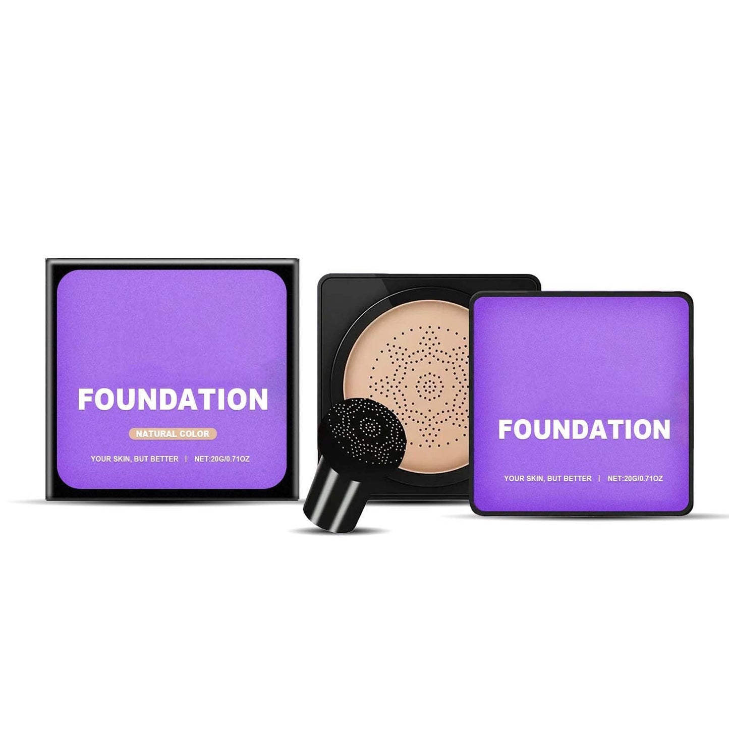 Banzch Cream Skin Instantly, Cushion Foundation Lightweight BB Cream, Korean Air Cushion Concealer with Natural Finish, Long-Lasting Breathable Formula for Even Skin Tone 20ml