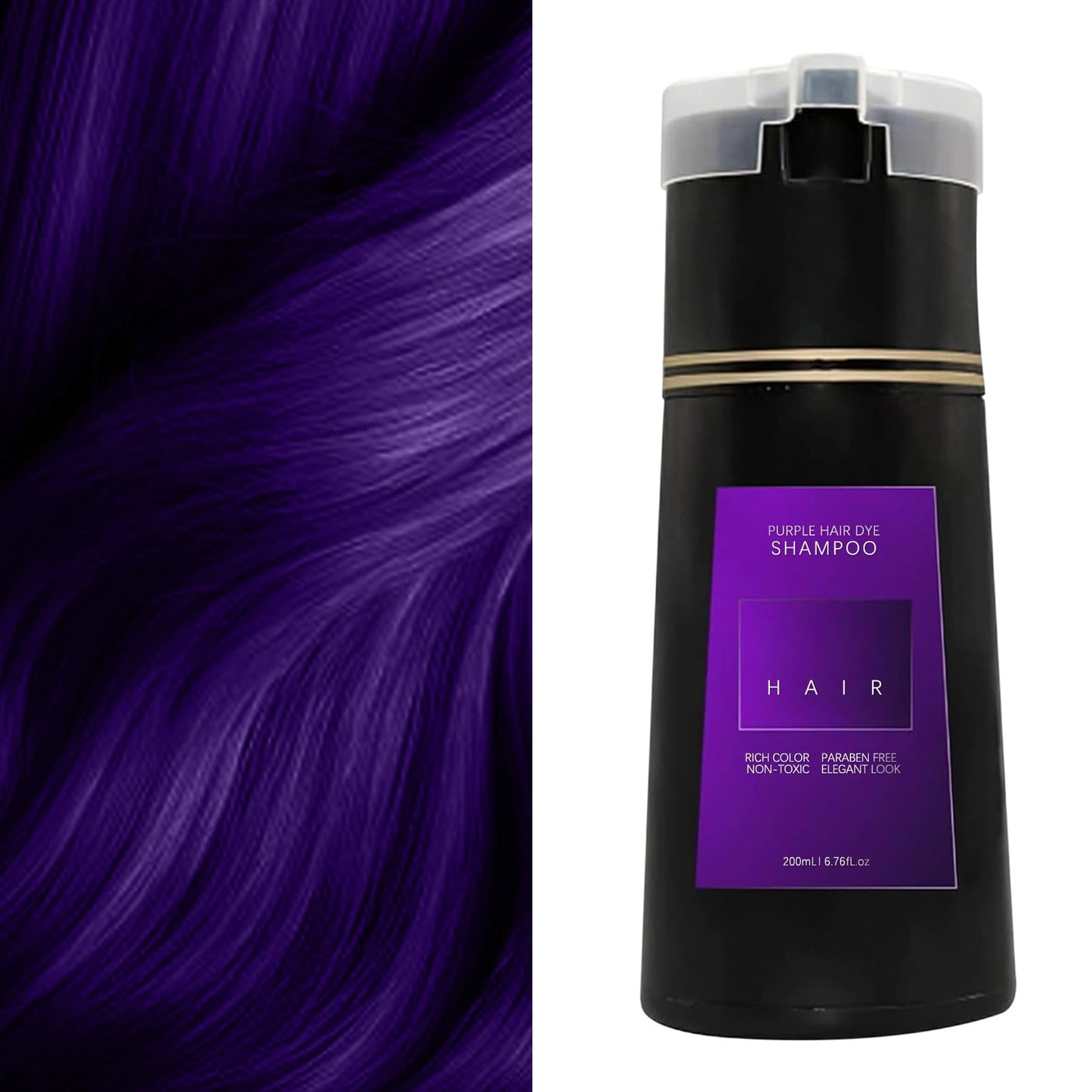 Banzch Hair Dye Shampoo,Hair Instant Dye Shampoo Black Hair Dye Shampoo,Natural Plant Hair Dye Shampoo,Hair Color for Gray Hair Coverage,Long Lasting Hair Color Shampoo for Men & Women