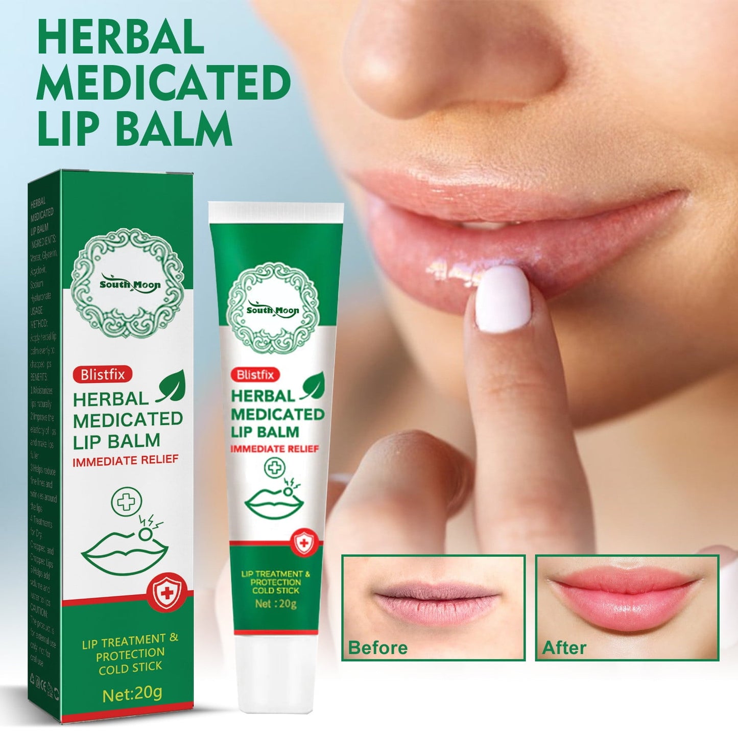 Banzch Herbal Medicated Lip Balm£¬Medicated Lip Balm For Dry Cracked Lips,Mothers Day Gifts