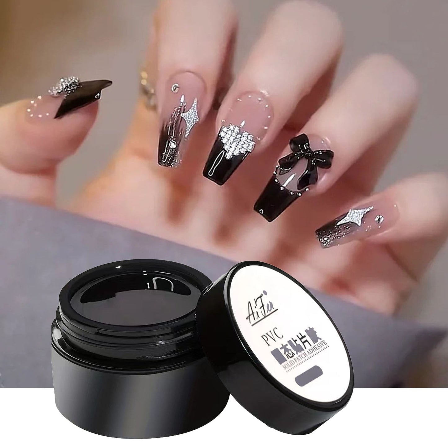 Banzch Press On Nails Glue Nail Solid Glue Solid Nail Gel Glue For Press On Nails And Soft Gel Nail Tips Solid Nail Glue Gel For Press On Nails DIY Home Nail Glue,Mothers Day Gifts