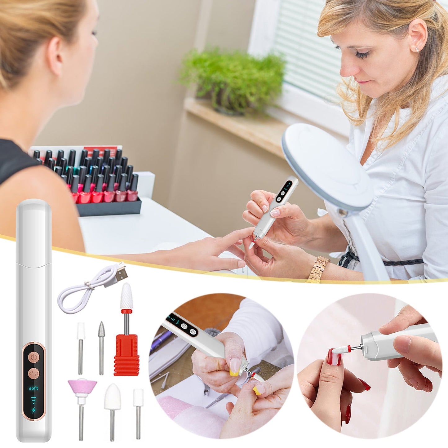 Banzch Rechargeable Nail Polishing Machine,Mothers Day Gifts