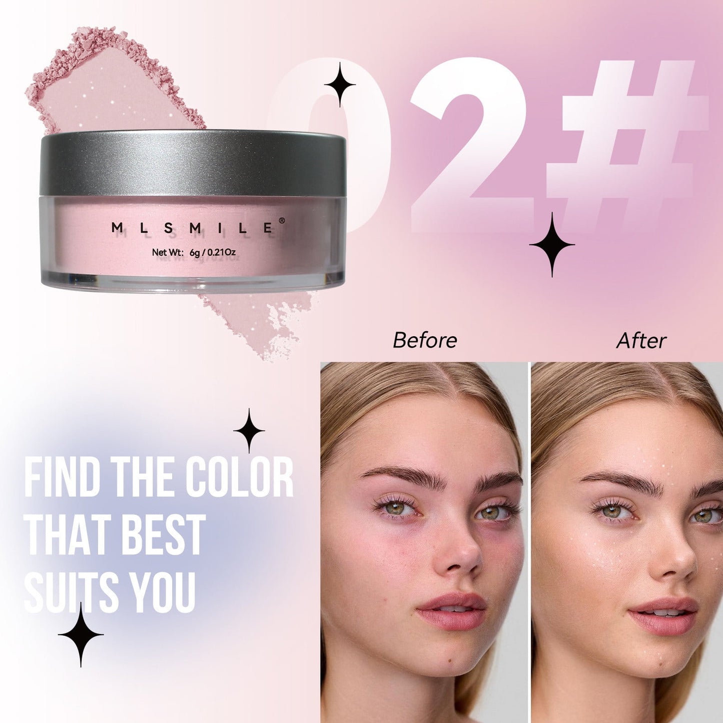 Banzch Translucent Setting Powder Setting Powder Oil Control Tone-up Face Powder Highlighter Makeup Finishing Long-Lasting Loose Powder,Mothers Day Gifts