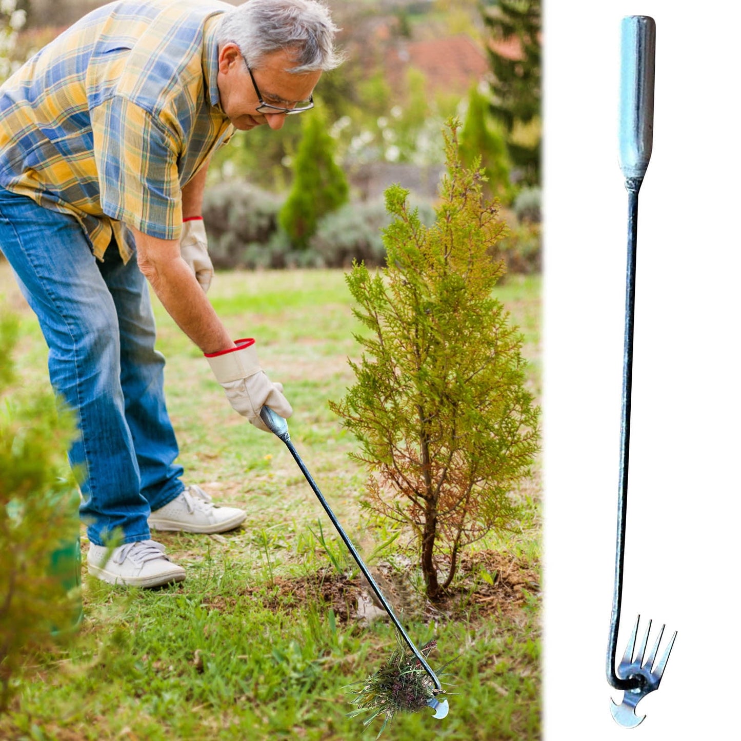 Banzch Weed Puller Tool,Gardens Weed Puller Manual Household Agricultural Tool Remover Weeding Loosening,Home Decor