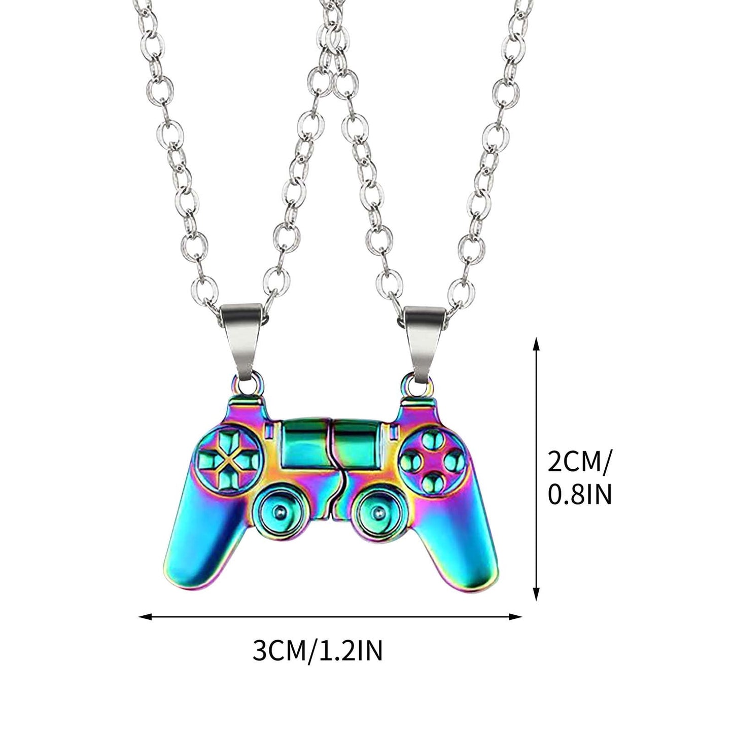 Buodes Iron Magnet Couple Necklace, Includes 2 Necklaces