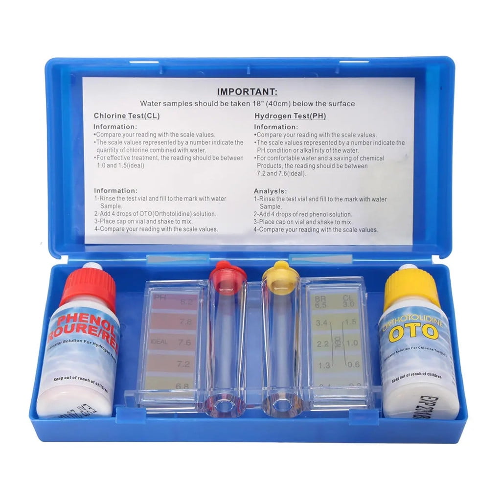 Buodes Portable Ph Water Quality Test Kit Swimming Pool Spa Test Indicator