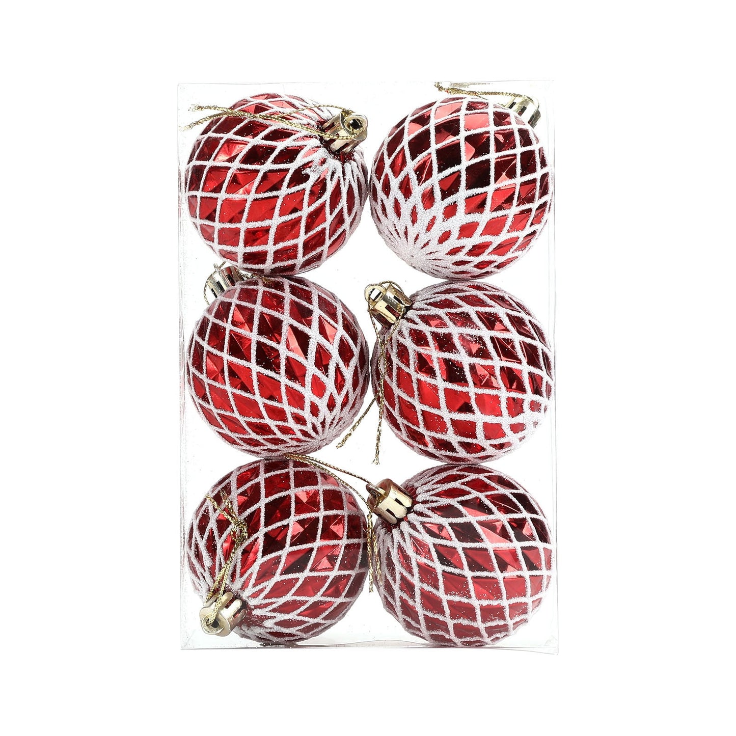 CELNNCOE 6PC Christmas Ball Ornaments, Xmas Tree Decorations Hanging Balls, Unbreakable Plastic Holiday Ornament Set for Christmas Tree Decor