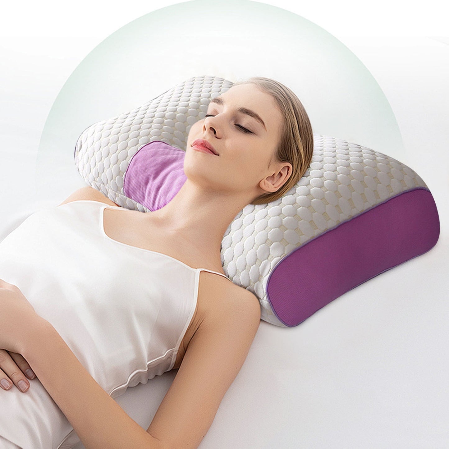 CELNNCOE Anti Snore Pillows for Sleeping-Ergonomic Neck Support Pillow for Neck and Shoulder Pain Relief with Soft and Non Collapsing Core Protects The Cervical Spine,Household Cervical Pillow