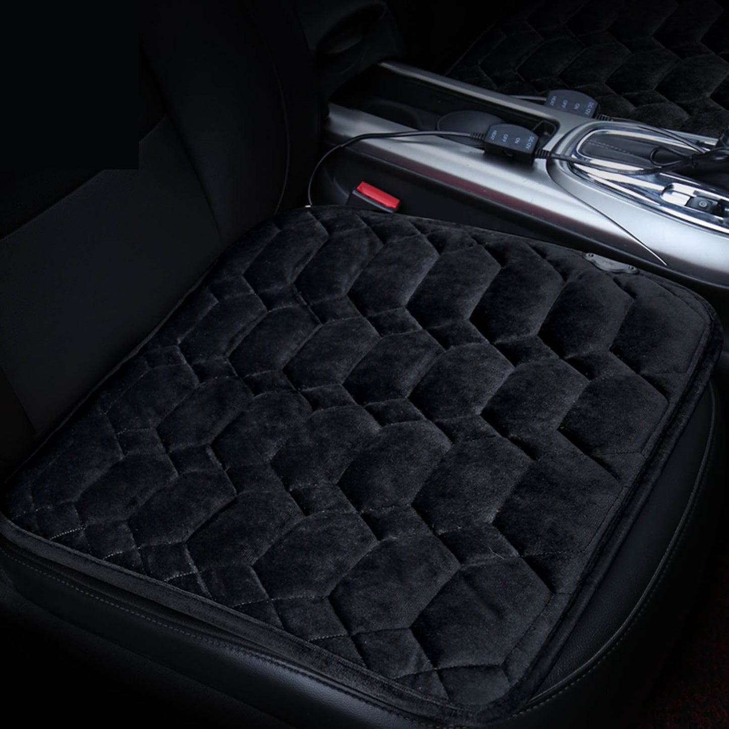 CELNNCOE Car Heated Seat Cushion Warmer,Heated Car Seat Cushion, 12V/24V Portable Car Heating Pad Back Massager, Heating And Ventilation Function Winter Driving