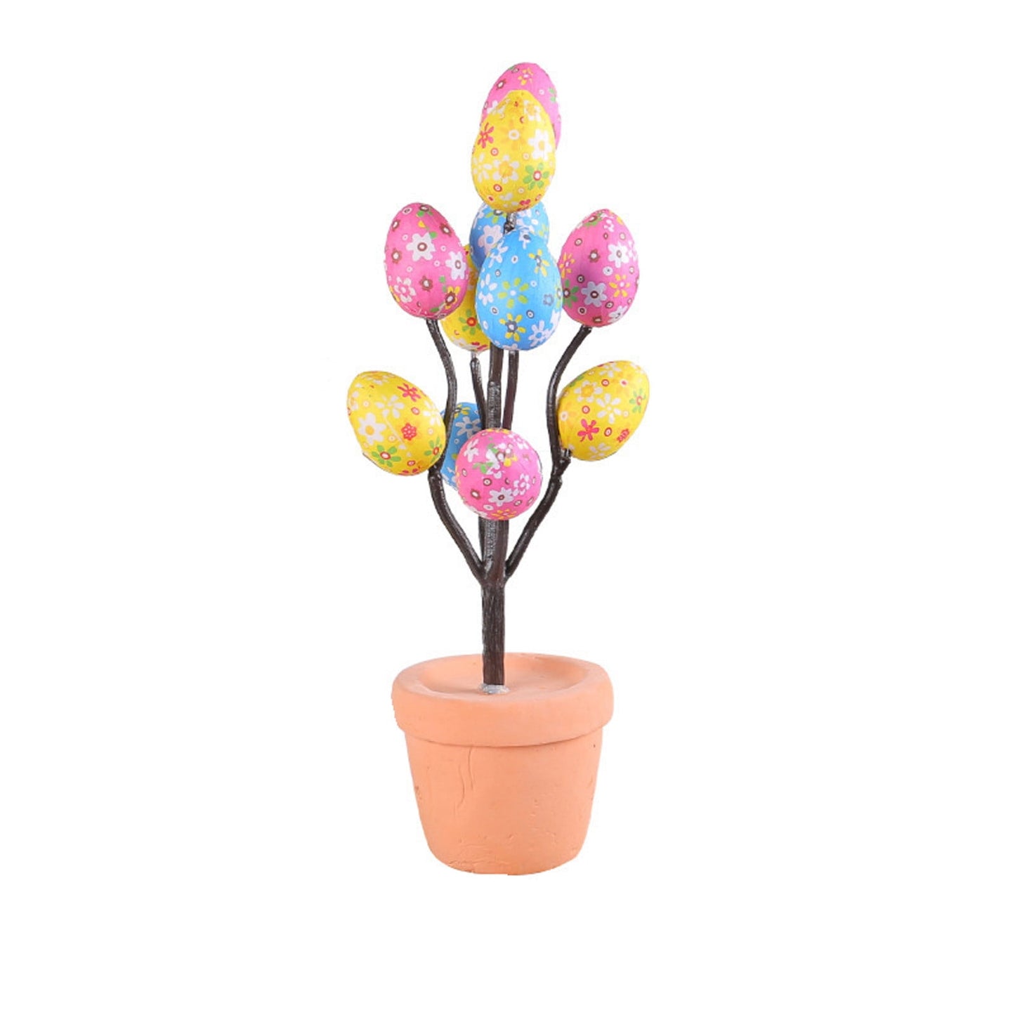 CELNNCOE Easter Decorations,Easter Eggs Pot Spots Eggs Flower Pot Outdoor Courtyard Easter Decoration