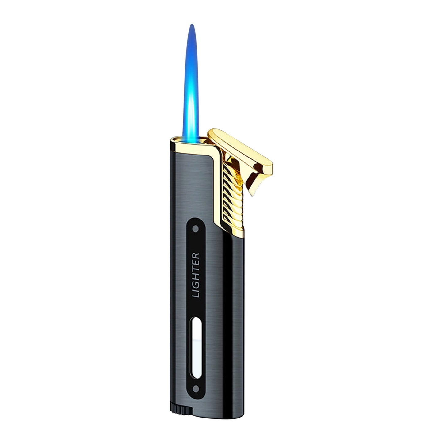 CELNNCOE Electric Candle Lighter,Long Lighter Metal Torch Lighters Mini Thin Butane Lighter Windproof Blue Flame Cigarettes Lighter Men's Gifts