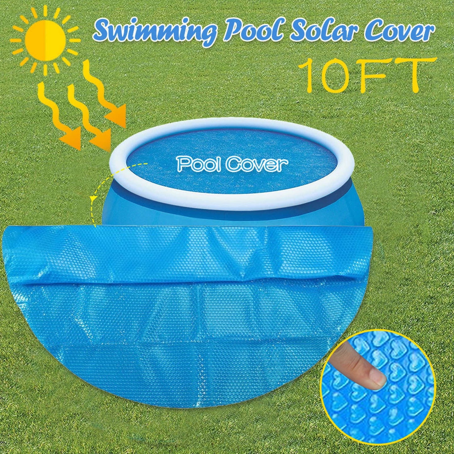 CELNNCOE Round Pool Cover Protector 10ft Foot Above Ground Blue Protection Swimming Pool,Swimming Pool Supplies