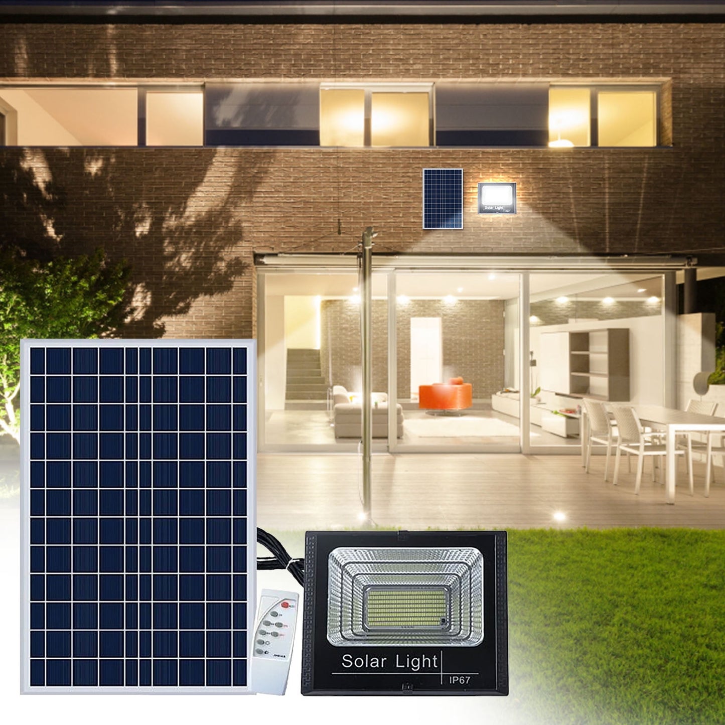 CELNNCOE Solar Lights Outdoor,Solar Powered Outdoor Floodlight, Street Light, Super Bright, High-power Lighting, Household Courtyard Light