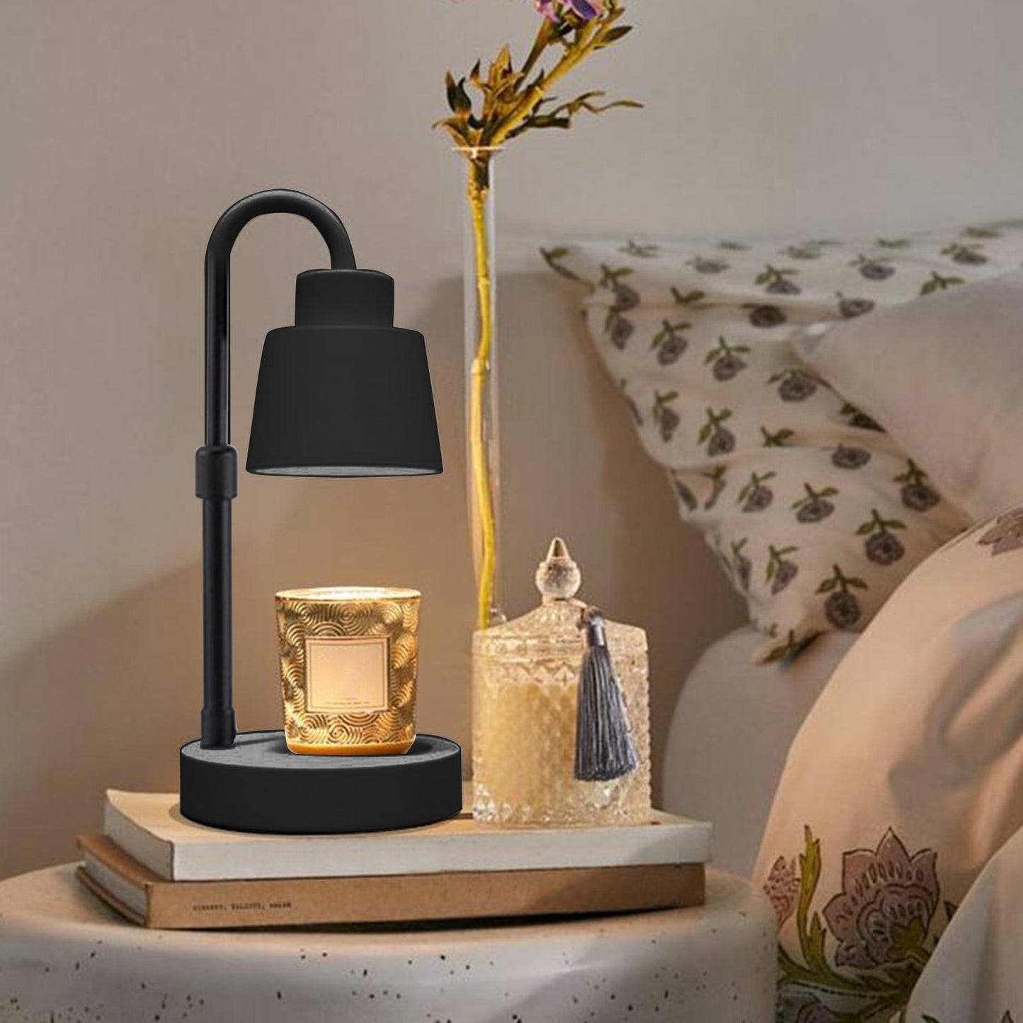 Candle Warmer Lamp,Candle Warmer Lamp With Adjustable Candle Warmer With Timer,Stepless Dimming Function-Home Decor Lamp Candle Warmer, Metal Candle Lamp For Jar Candles,No Flame Scented Candle Warmer