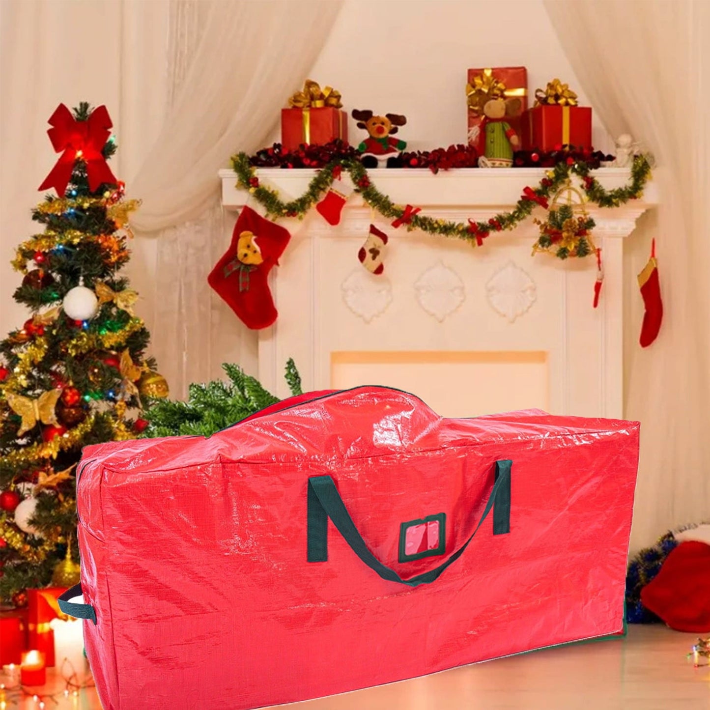 Christmas Wreaths For Front Door,Christmas Tree Bag,Christmas Tree Storage,Christmas Door Cover,Christmas Wreath Storage Bag,Item Outdoor Moistures Proof Dustproofs Handheld Moving Bag Large Capacity