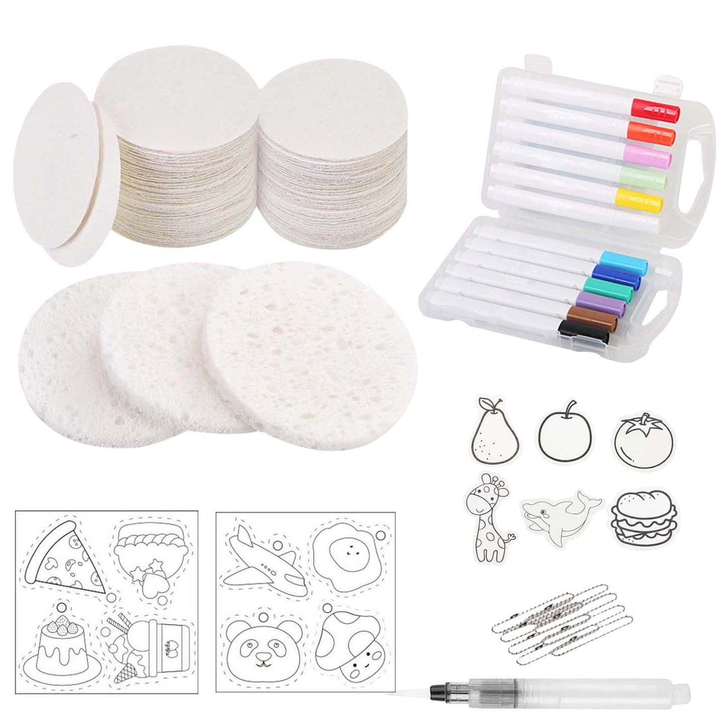 Magic Foam Texture Painting Kit,Magic Paint For Crafts, Magic Foam Kit Paint Drawing Canvas Sponge (10Pcs)