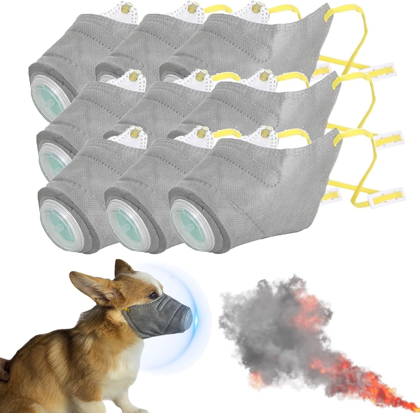 Dog Respirator Mask,Dog Respirator Mask Nuclear,Dog Gas Mask,Muzzle For Large Sized Dog Dog Smoke Mask,Reusable Dog Muzzles,Dog Muzzle Medium Sized Dogs Dog Muzzle For Large Dog Small Dog Muzzles,S