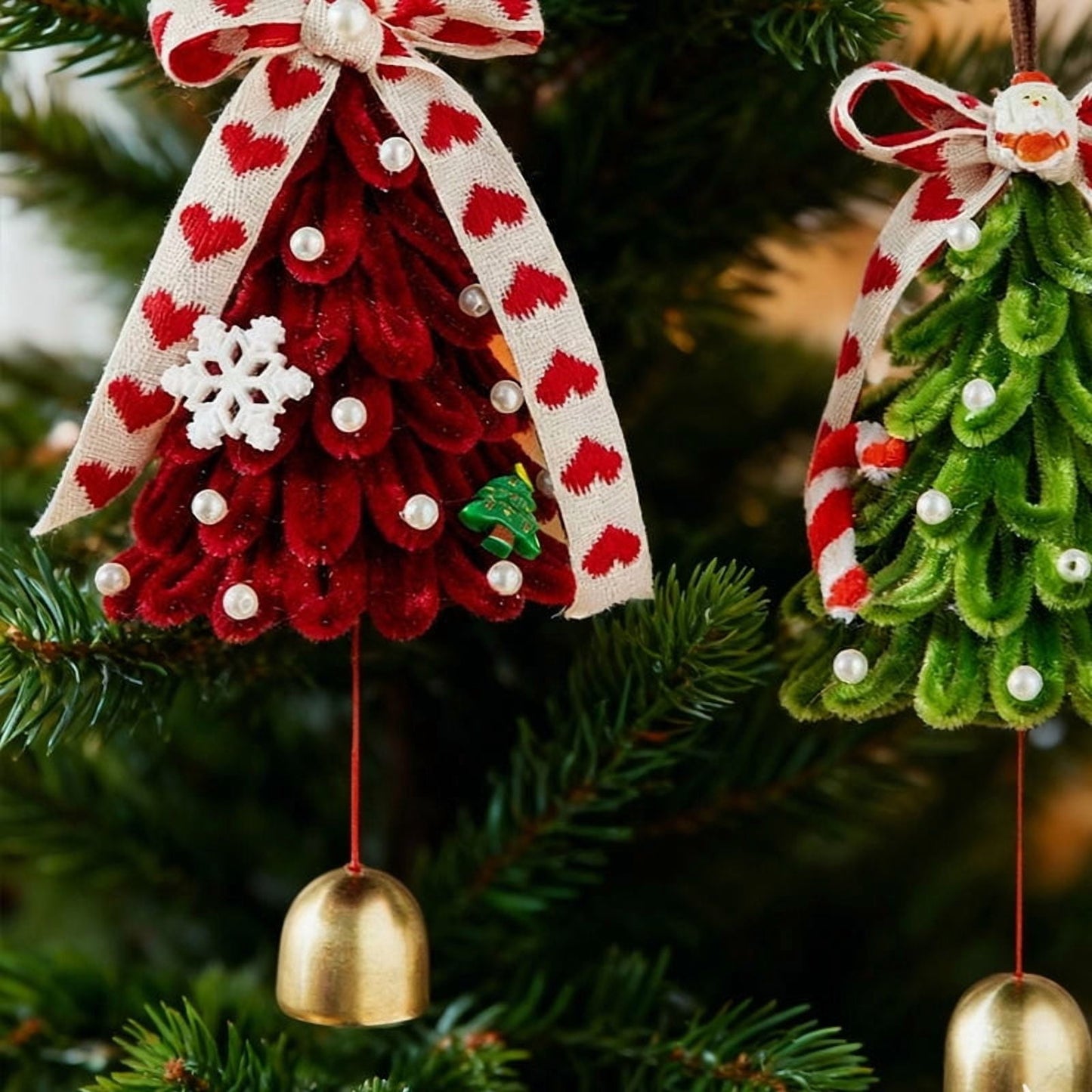 Felt Christmas Tree,Felt Trees,Christmas Tree Diy Kit For Car Suspension Accessories,Diy Christmas Tree Car Suspension Decoration Kit - Creative Festive Automotive Accessories For Holiday Fun,Red