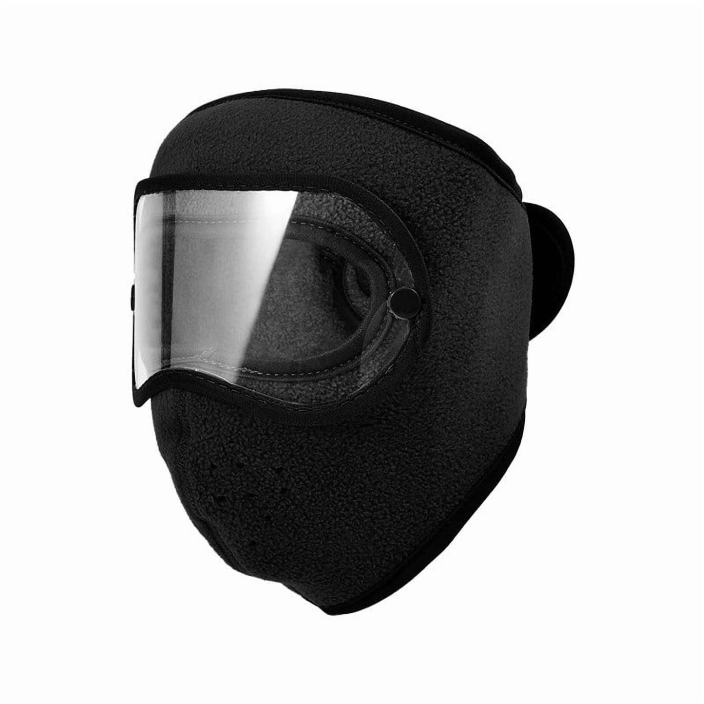 Full Face Protection Headgear, Winter Warm Masks, Polar Fleece Riding Windproof Hd Goggles Face Protection Mouth Shield,Ski Riding High-Definition Protective Mirror