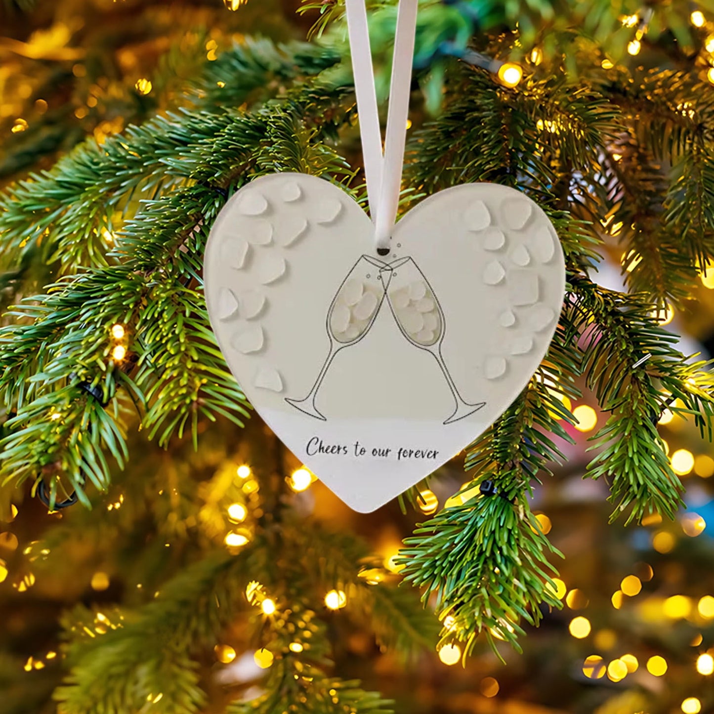 Heart-Shaped Sea Glass Friendship Decor, Christmas Tree Hanging Ornaments, Friendship Heart Ornament Keepsake, Sea Glass Art For Best Friends,Friendship Heart Keepsake Friendship Heart Ornament