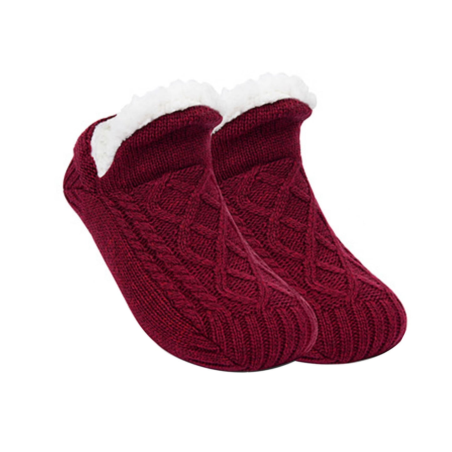 Henpk Clearance Under 5 Stocking Stuffers Women's Winter Super Soft Warm Cozy Fuzzy Fleece-Lined With Grippers Slipper Socks