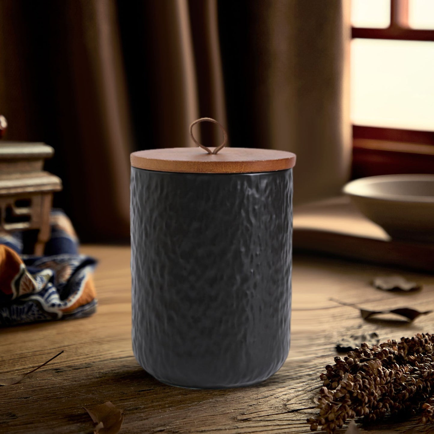 Kitchen Canisters for Countertop, Ceramics Food Storage Jar Canister Ceramic Coffee Canisters with Airtight Lids Food Storage Jars Sugar Container for Kitchen Counter Tea, Coffee Beans, Spice