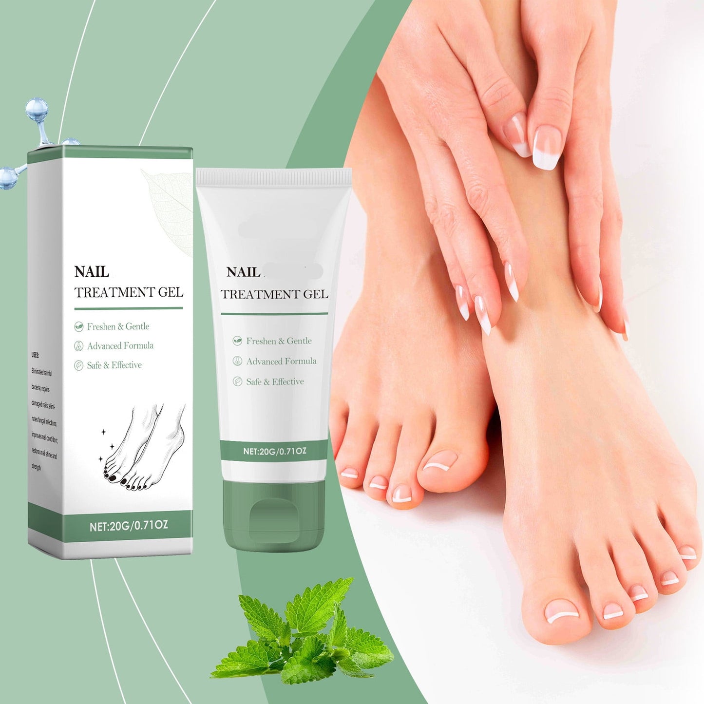 Nail Fungus Treatment Gel, Repair Serum for Damaged Nails, Restores Appearance and Strengthens Nail Health