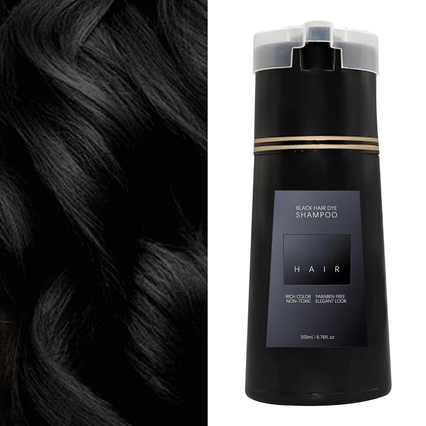 Hair Dye Shampoo,Hair Instant Dye Shampoo Black Hair Dye Shampoo,Natural Plant Hair Dye Shampoo,Hair Color for Gray Hair Coverage,Long Lasting Hair Color Shampoo for Men & Women