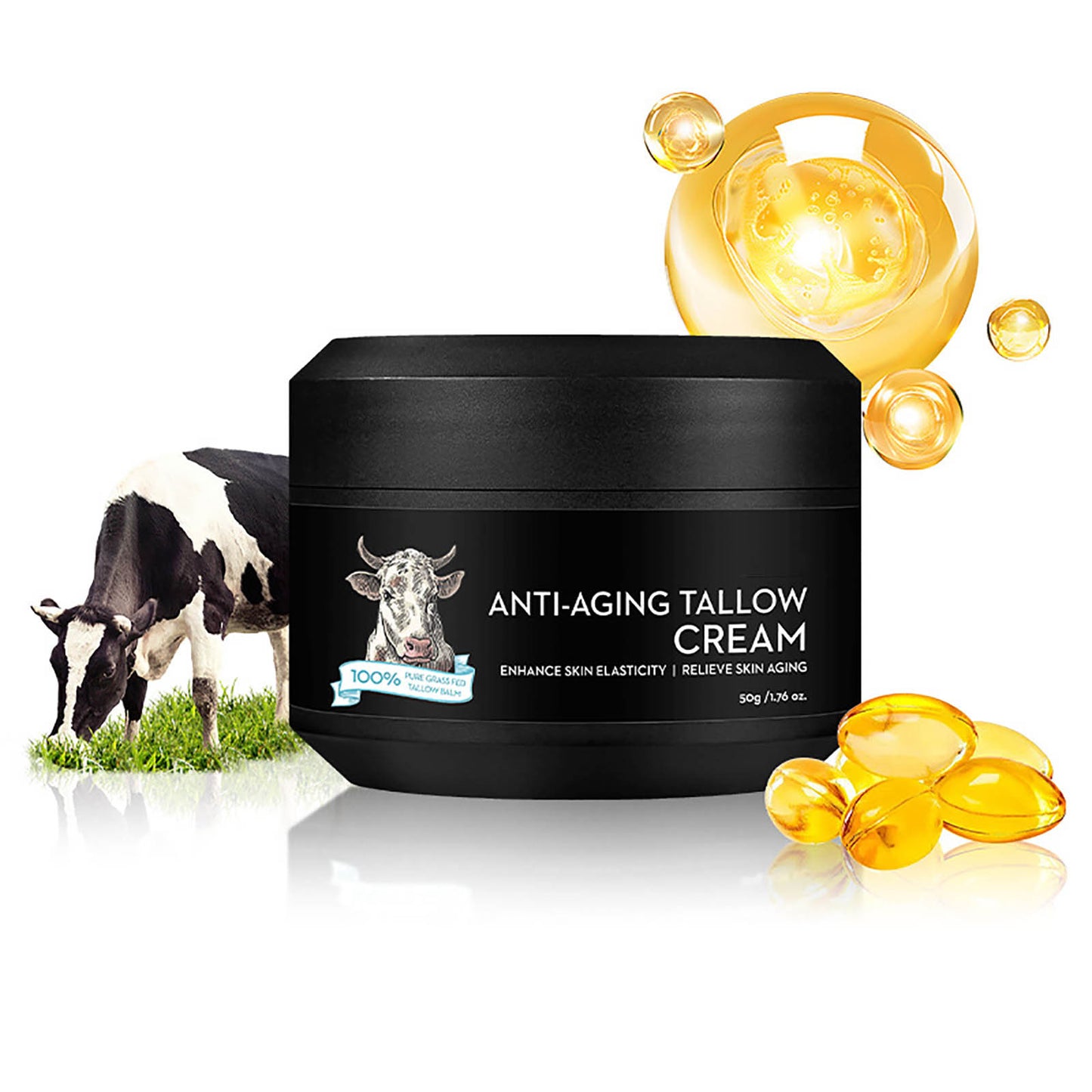 Banzch Tallow Face Cream for Men, Anti-Aging Men¡¯s Skincare Cream, Smooth Skin Moisturizer, Firming Facial Balm, Deep Moisturizing Men¡¯s Skin Care Tallow Cream