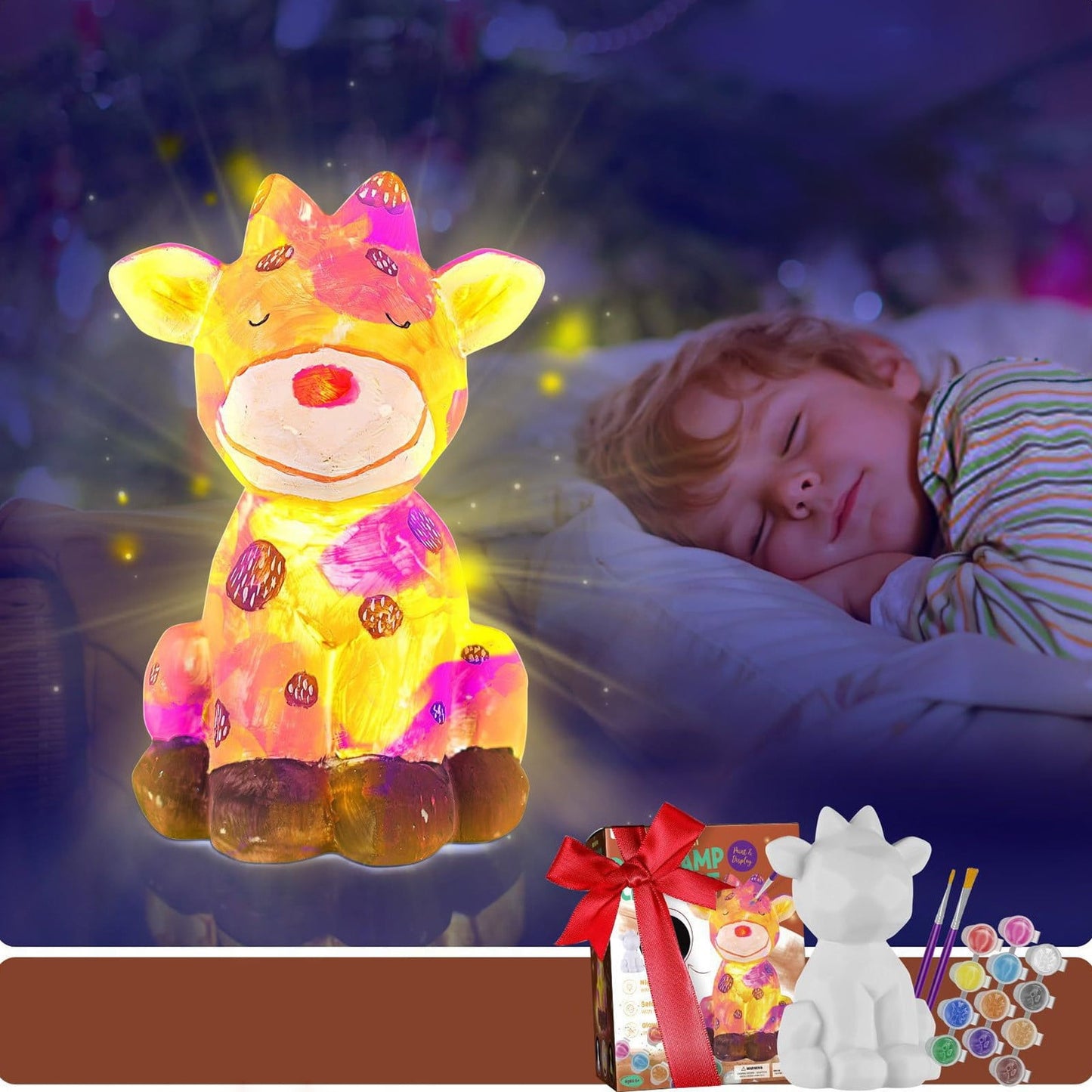 Paint Your Own Lamp Kit, Cat Lamp Craft Kit,Arts And Crafts For Kids Ages 6-8 Girls,Arts And Crafts For Kids Ages 8-12,Painting Kits For Kids Ages 4-8, Diy Night Light Christmas Gift