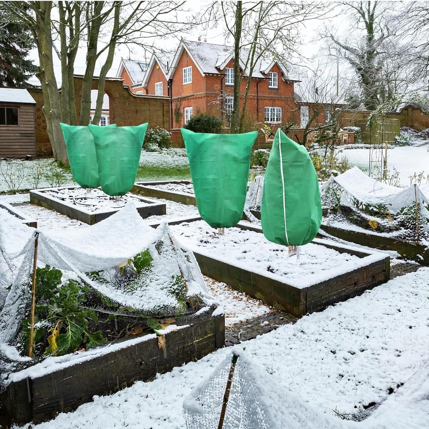 Plant Cover Tree Freeze Protection, Shrub Protecting Bag,Reusable Plant Frost Protection Covers With Zipper & Drawstring, Protection Yard Garden Winter Blankets Outdoor Shrubs, Trees & Potted Plants