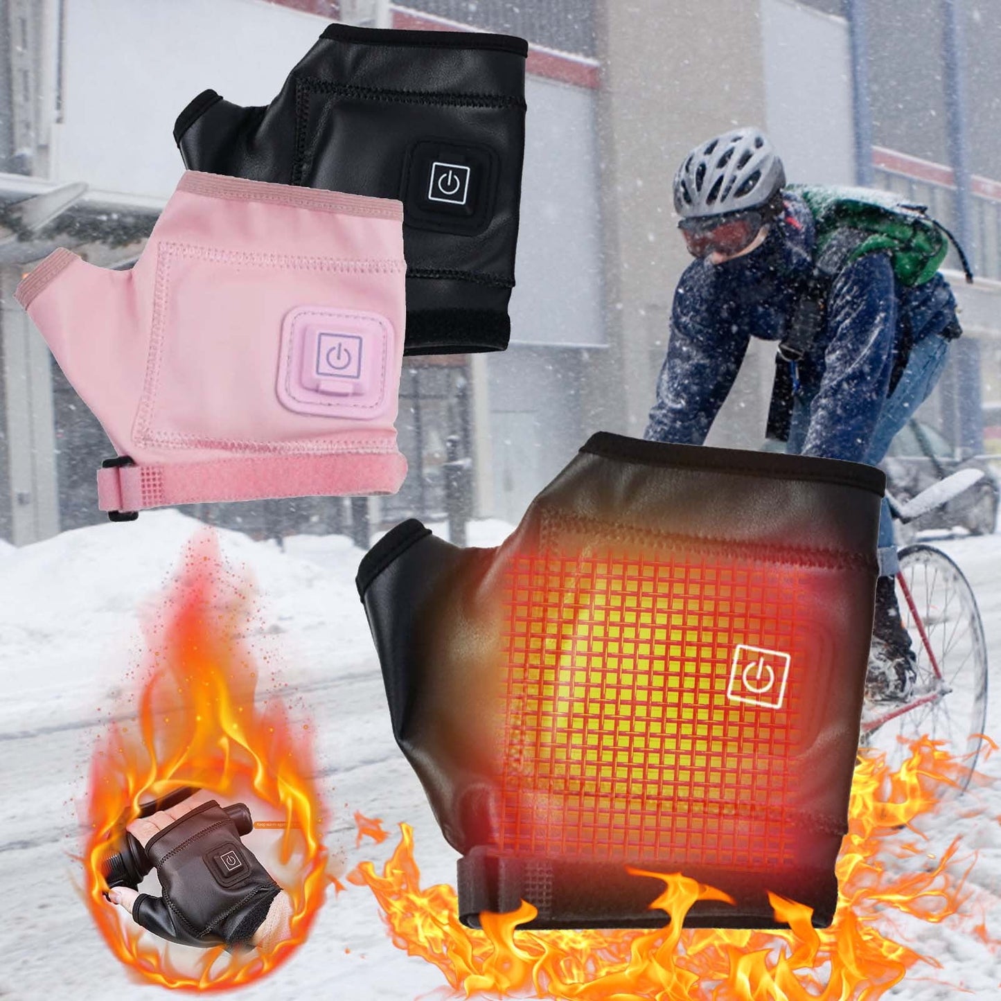 Portable Heated Gloves,Hand Warmers Rechargeable,Rechargeable Fingerless Heated Gloves For Men And Women, Usb-Powered Portable Hand Warmers For Indoor & Outdoor Use