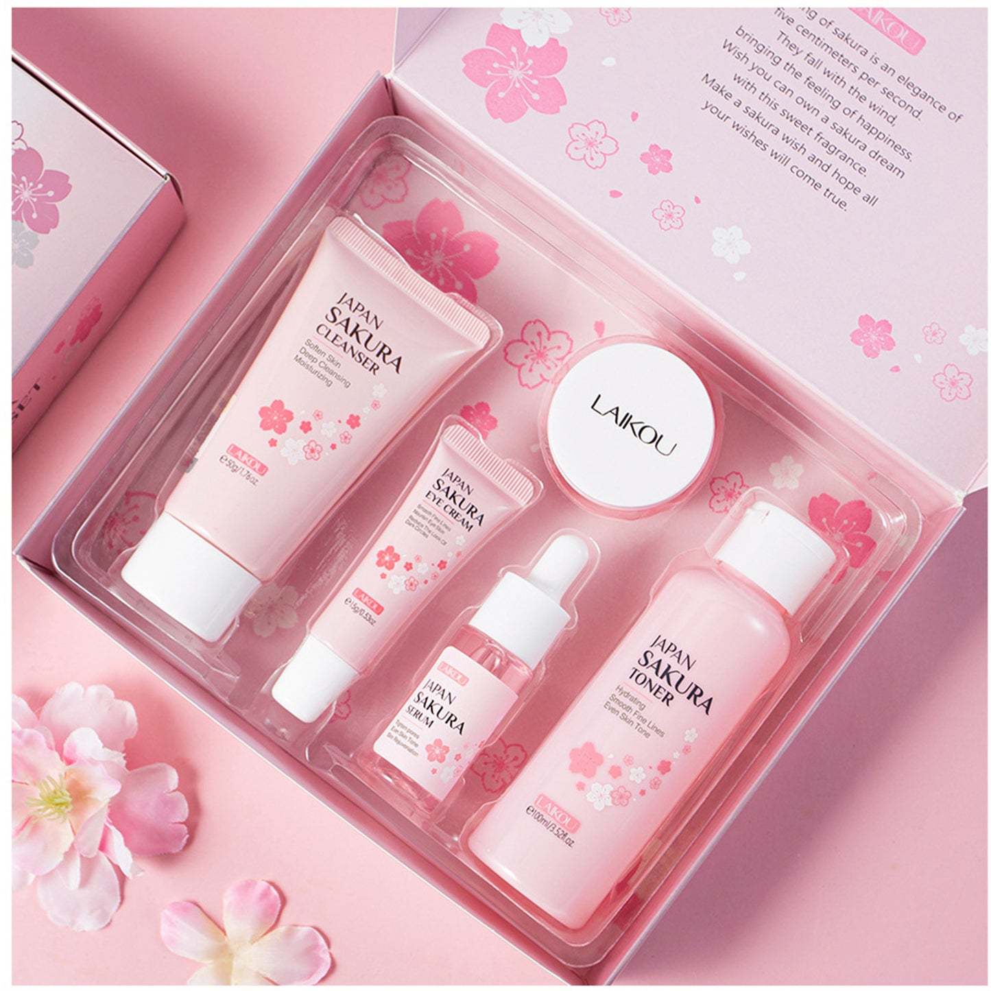 Banzch Skin Care Five Piece Set Of Cleaning Essence Eye Cream Face Cream Toner Sunscreen 200ml,Mothers Day Gifts