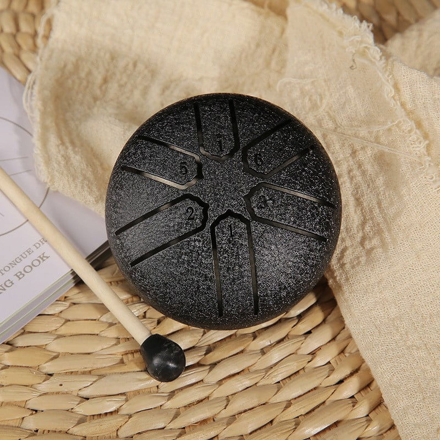 Rain Drum for Outside Garden, Steel Tongue Drum 3 Inches 6 Notes, Rain Chime Rain Drum for Outside, Steel Tongue Drum Rain Chime Waterproof, Steel Tongue Drum, Mini Handpan Drum