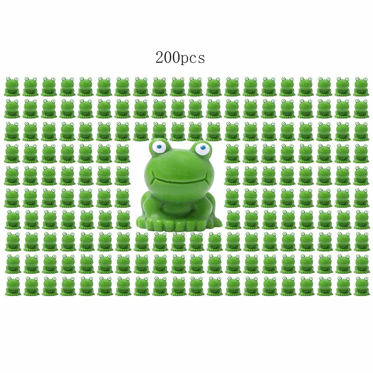 Rdeuod 200 Pcs Resin Mini Frogs Figurines, Green Frog Miniature Figurines, Micro Frogs Figurines, Tiny Cute Frog Figurines, DIY Miniature Moss Landscape Frog Model for Garden Home Decor