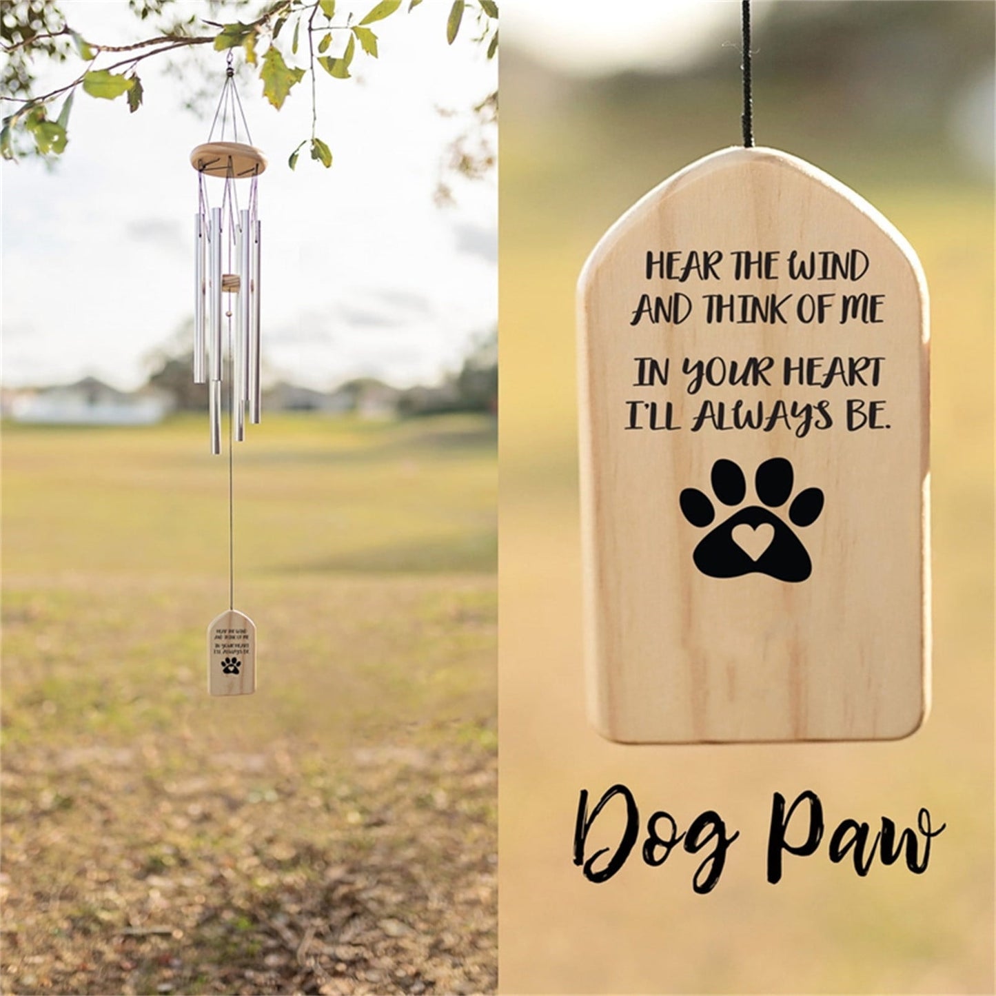 Rdeuod 28 Pet Memorial Wind Chimes - Dog Memorial Gifts - Pet Loss Gifts - Loss of Pet Sympathy Gift - Pet Customized Remembrance Gift in Memory of Dog/Cats
