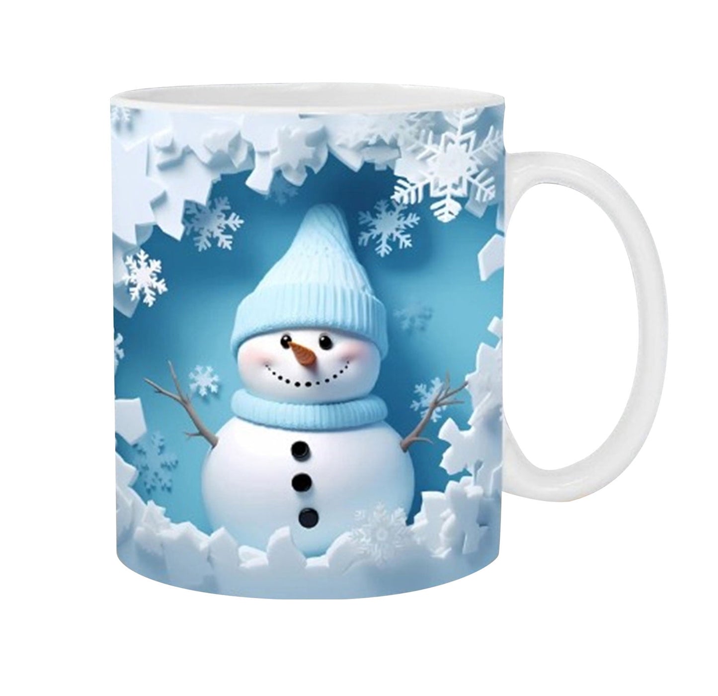 Rdeuod 3D Christmas Mug - 3D Effect Christmas Mugs, Ceramic Coffee Mark Cup Santa Claus Snowman Cup Christmas Gift