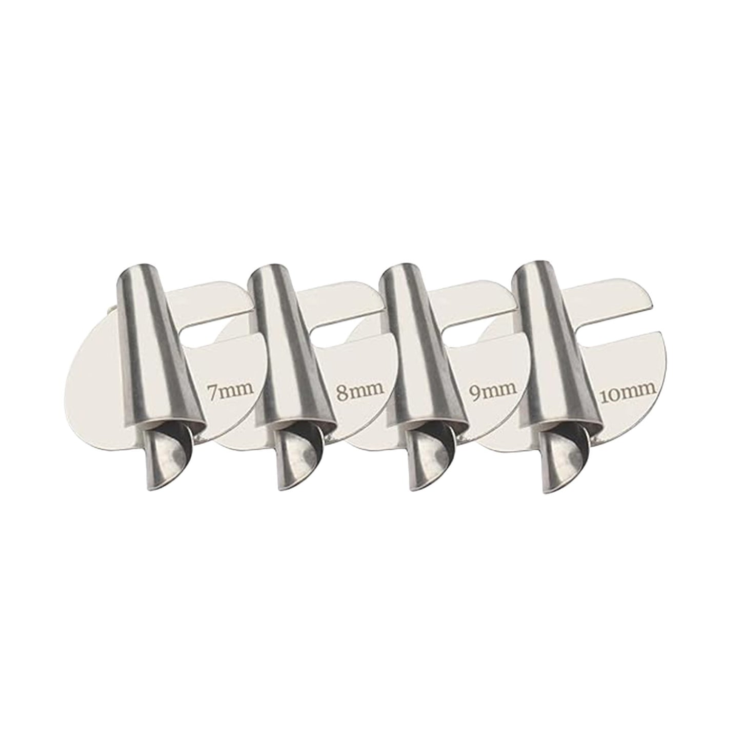 Rdeuod Universal Sewing Rolled Hemmer Foot, 3mm-10mm Wide Rolled Hem Pressure Foot, Sewing Machine Presser Foot Hemmer Foot, Home Industrial Curved Scroll Hemmer Foot (4Pcs-7/8/9/10mm)