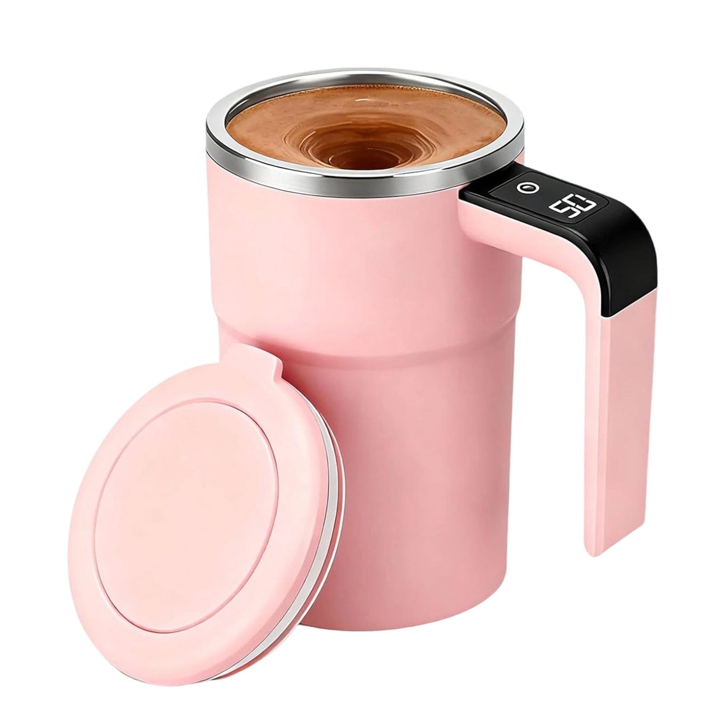 Self Stirring Coffee Mug,Self Stirring Mug,Automatic Magnetic Stirring Coffee Mug,Self-Stirring Magnetic Coffee Cup With Temp Display