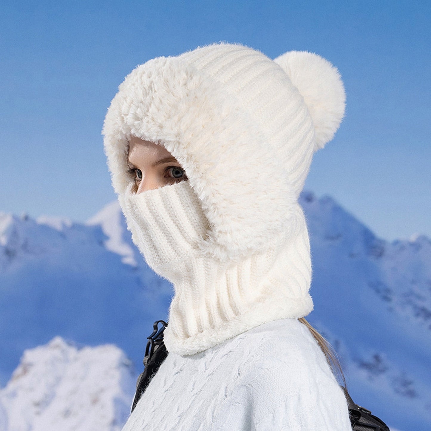 Super Warm Beanie 3 In 1 Hat For Women,Winter Clothing For Women Upgrade 3 In 1 Beanie Hat With Scarf And Mask, Fall Winter Warm Knitted Ski Scarf And Mask Set