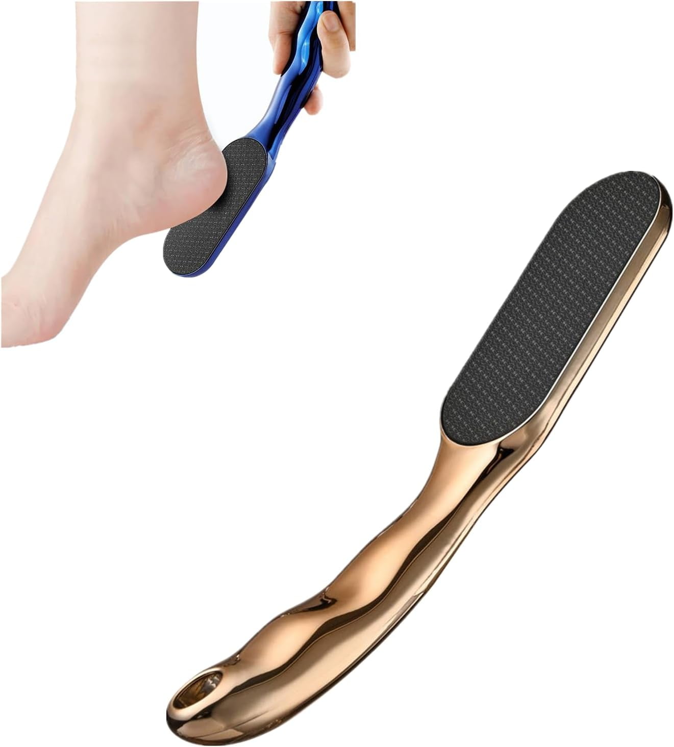 Veinsgrain Foot File,Veins Grain Foot File, Glass Beyond The Cream Foot File with Non-Slip Ergonomic Handle to Remove Hard and Dead Skin Foot Scrubber, Professional Foot Care Tools for Smooth Feet